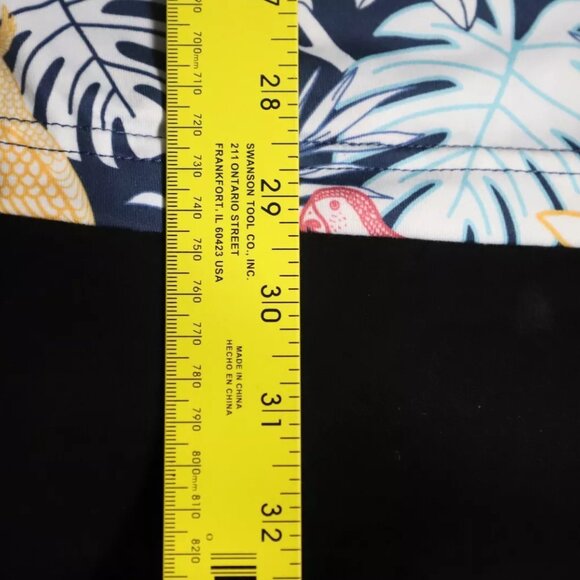 Izod Golf Polo Shirt Men 2XL Multicolor Tropical Print Dark Wash Spread Collared - Picture 8 of 9